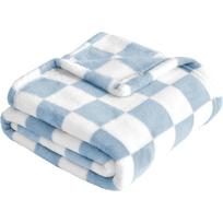 Checkered Baby Blanket Fleece Baby Blankets  Boys, Ultra Soft Cozy Fluffy Infant Toddler Newborn Receiving Blankets  Crib Stroller, 30''x40'', Blue Option 1 juoda