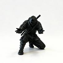 Cool Ninja Figurine Pen Holder 3D Printing Desktop Stationery Organizer Creative Multi-use Pencil Brush Storage Rack Desk Decor black
