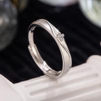 Versatile Cross Pink Cubic Zirconia Adjustable Couple Ring for Men & Women Adjustable