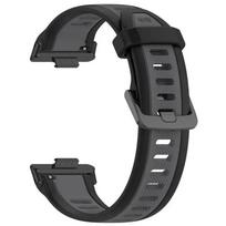 Silikoninis dirželis Huawei Watch Fit 4 Pro, tekstūruotas, dviejų spalvų, sportiškas, patogus riešo dirželis, Huawei Watch Fit 4/3/2/1 priedai, Correa Huawei Watch Fit 1 juoda