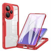 Redmi Note 13 14 Pro Plus 360 viso korpuso ekrano apsauga skaidrus dėklas Redmi Note 13 14 Pro smūgiams atsparus telefono dangtelis Redmi Note 14 Pro+ 5G (Global) violetinė