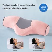 1pc Memory Foam Pillow, Slow Rebound cervical vertebra pillow compress massage function Pillow Core For Anti-snoring Neck 38x16x10cm gray