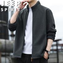 JEEP SPIRIT Men's Stand Collar Fleece Jacket M pilka