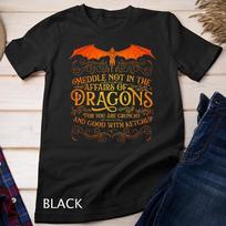 Meddle Not Affairs Dragons Tshirt, Mens Dragon T-Shirt Unisex T-shirt 3XL brown