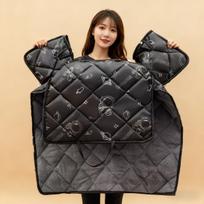 Four-Season Fleece-Lined Windshield Cover: Thick, Warm, Enlarged & Windproof for Electric Vehicles gray