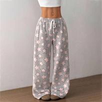 Women's Winter Cotton  Warm Loose-Fit Casual Sleep Pants S gray