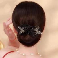 Time ,saving Hair Tool Women Accessory Bun Maker Floral Lazy Curler Twister Long Easy Fast Roll Girl Styling One Size brown