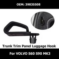 39835508 Rear Trunk Trim Panel Luggage Hook Buckle Clip for Volvo S60 S90 MK3 black