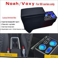 Toyota Noah/Voxy 60/70/80 Series Center Console Armrest Storage Box black