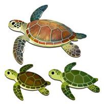 3Pcs/Set Wooden Sea Turtle Wall Decoration Farmhouse Rustic Tortoise Wall Art Vintage Coastal Nautical Sea Animal Wall Hanging Sets brown