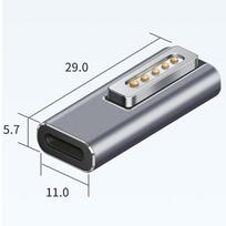 USB Type-C Magnetic PD Adapter for Apple Magsafe 1 Magsafe 2 MacBook Pro DC5521 USB C Female Fast Charging Magnet Plug Converter