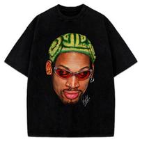 Dennis Rodman Zig Zag Green Hair Rodzilla Hollywood 90's Vintage Design Unisex T-shirt S įvairiaspalvis