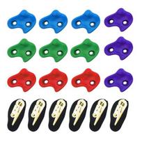 1 Set Tree Climbing Holds with 6 Ratchet Straps Kids Adults Climber Large Climbing Rocks Outdoor Backyard Gym Obstacle Course Training Tree Climbing 1 Set red