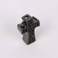 10 Pcs/lot New Cross Micro Inlaid Zircon Accessories Perforated Bead Bracelet Hand Chain Necklace DIY Jewelry Wholesale