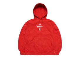Supreme Cross Box Logo Hooded Sweatshirt Red S red