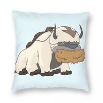 Appa Avatar The Last Airbender Pillowcase Polyester Linen Velvet Creative Zip Decorative Room Cushion Cover 30x30cm white