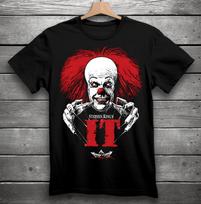 It Pennywise Stephen King Movie Horror T-Shirt Black S-3XL M gray