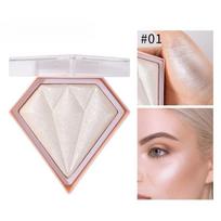 Powdery Cake Calm Makeup Grooming Carry Bright Color of Skin Three-dimensional Carry Bright Flash Powder Diamond Highlights Powdery Cake white