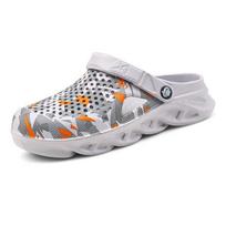 Men's Summer Lightweight Breathable Hole Sandals - Korean Style Two-Way Beach Shoes 41 pilka