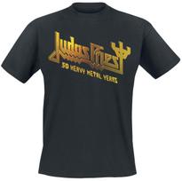 Judas Priest 50 Heavy Metal Years Logo Print Cotton TShirt Heavy Metal Streetwear Unisex Crew Neck Short Sleeve Tee M įvairiaspalvis