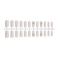 Wear-on nail 2026 new cross-border minimalist white French square toe long fake nail wearable nail tips nails