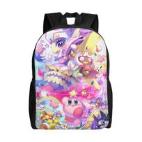 K-Kirbys Travel Backpack Men Women School Computer Bookbag Cartoon College Student Daypack Bags One Size