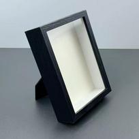 3D Hollow Shadow Box Dried Flower Display 7 Inch Tabletop Black One Size