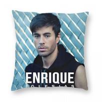 Enrique Iglesias Concert Tour Masgust Pillowcase Polyester Linen Velvet Pattern Zip Decorative Room x 30cmx30cm(12x12Inch) gray