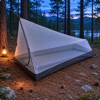 Solo Mesh Tent Black Base Tapered Shape gray