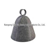 Felt Sauna Hat - Absorbent, Fashionable Bath Hat for Drying Hair & Sweating gray