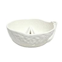 Raised Drainage Hole Ceramic Fruit Washer Self-Rotating Fruit Cleaner  Blueberry White white