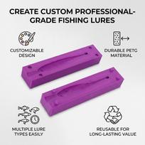 Minkštas masalo liejimo forma, violetinė PETG, daugkartinio naudojimo, kompaktiška, masalų gamybos forma, „pasidaryk pats“ žvejybos įrangai purple