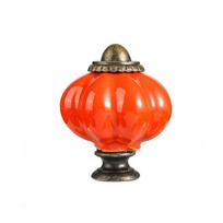 Retro Single Hole Ceramic Pumpkin Handle Round European Style Door Pull Handles Vintage Cabinet Knob Kitchen