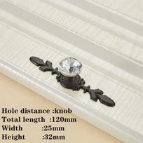 Single Hole Crystal Handles Zinc Alloy Drawer Knobs Luxury Cabinet Door Pulls  Home S juoda