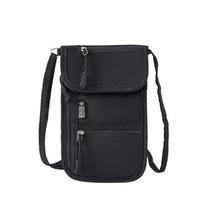 RFID Blocking Passport Document Bag Oxford Cloth Neck Wallet Lanyard Passport Bag  Card Holder juoda