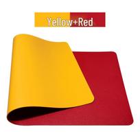 Large Dirt-Resistant Leather Mouse Pad - Double-Sided, Scratch & Wear-Resistant for Gaming & Office Desk. red