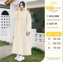 German Raincoat for Women, One-Piece Long Style, Full-Body Storm-Proof, Adult Outerwear, New Rain Poncho for Electric Vehicles, Single-Person Use XL geltona