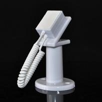 Magnetic Lock Phone Display Stand With Wire Cable Anti-Theft Display Stand  Store Showcase White - Square