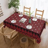 Palestinian Embroidery Tatreez Cross Stitch Art Design Modern Rectangular Tablecloth Table Cover for Dining Events Table Cloth 54*72inch(137cm*183cm）