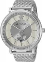 Versace vyriškas apvalus kvarcinis laikrodis 42 mm VBQ060017 sidabras