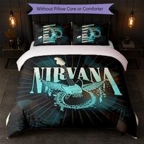 Nirvana Print 3Pcs Bedding Set Duvet Cover With Two Pillowcases Soft Bed Linen For Household Bedroom 135cm*200cm