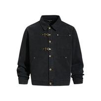 Vintage American Style Barn Jacket With Lobster Clasp Oversized Cotton Canvas Workwear Men Women Fall Winter Clean Fit Small juoda