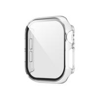 Apple Watch Series 10 Kietas dėklas ir grūdinto stiklo apsauga 49mm gryna