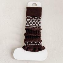 25 Retro Acrylic Knit Fleece-Lined Leg Warmers for Winter, Thickened and Slimming, Perfect for Snow Boots One Size kava