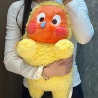 Star moon doll throw pillow soothing doll send child cute doll healing ornament office throw pillow decompression 43cm orange