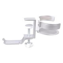 Solid Desk Headphone Mount 360Degree Swivels Headsets Hanger with Cup Holder Solid Aluminum Alloy Constructions juoda