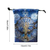 Tarot Card Bag Composite Fleece Drawstring Storage Bag Tarots Storage Bag Rune Dice Bag Jewelry Pouch Party Christmas Gift Pouch gray