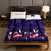 Ultra-Soft Fleece Mattress - Thick, Portable, And Foldable, Suitable for Dorms, Bedrooms, And Hotels - Machine Washable, Mixed Colors - Christmas 90*200CM black