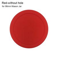 1Pcs New with Hole Mason Jar Lid Good Seal Plastic Spout Lid Reusable Leak-proof Seal Bottle Cover for 86mm Wide Mouth Jar red
