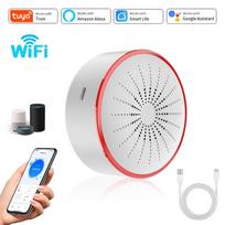 Tuya Wifi Zigbee Smart Siren Alarm For Home Security Sound And Light Alarm Sensor Smart Life APP Control Alexa Google Assistant white